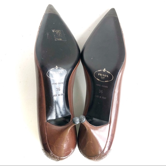 Prada Milano made in Italy pump brown size 36 - Picture 7 of 9